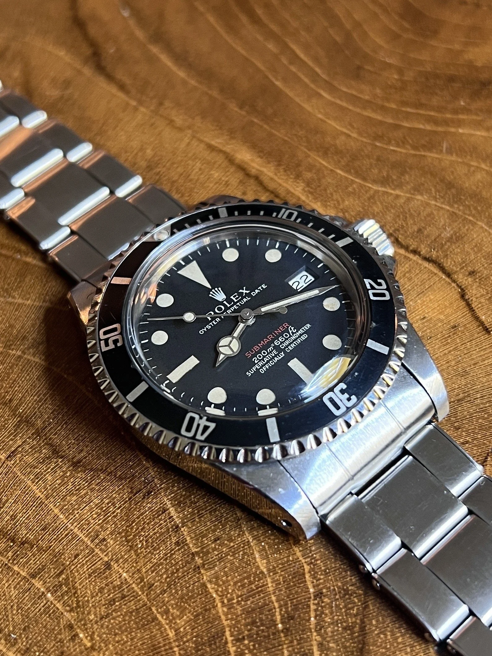 1969 Rolex Red Submariner 1680 MK1 Dial — Shiny Happy Objects